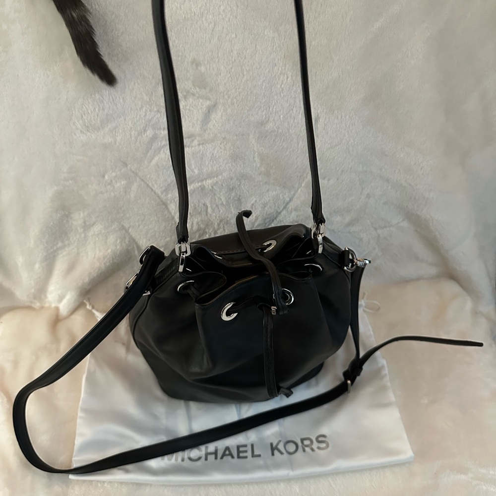 Michael Kors Black Drawstring Shoulder Bag - Picture 6 of 7